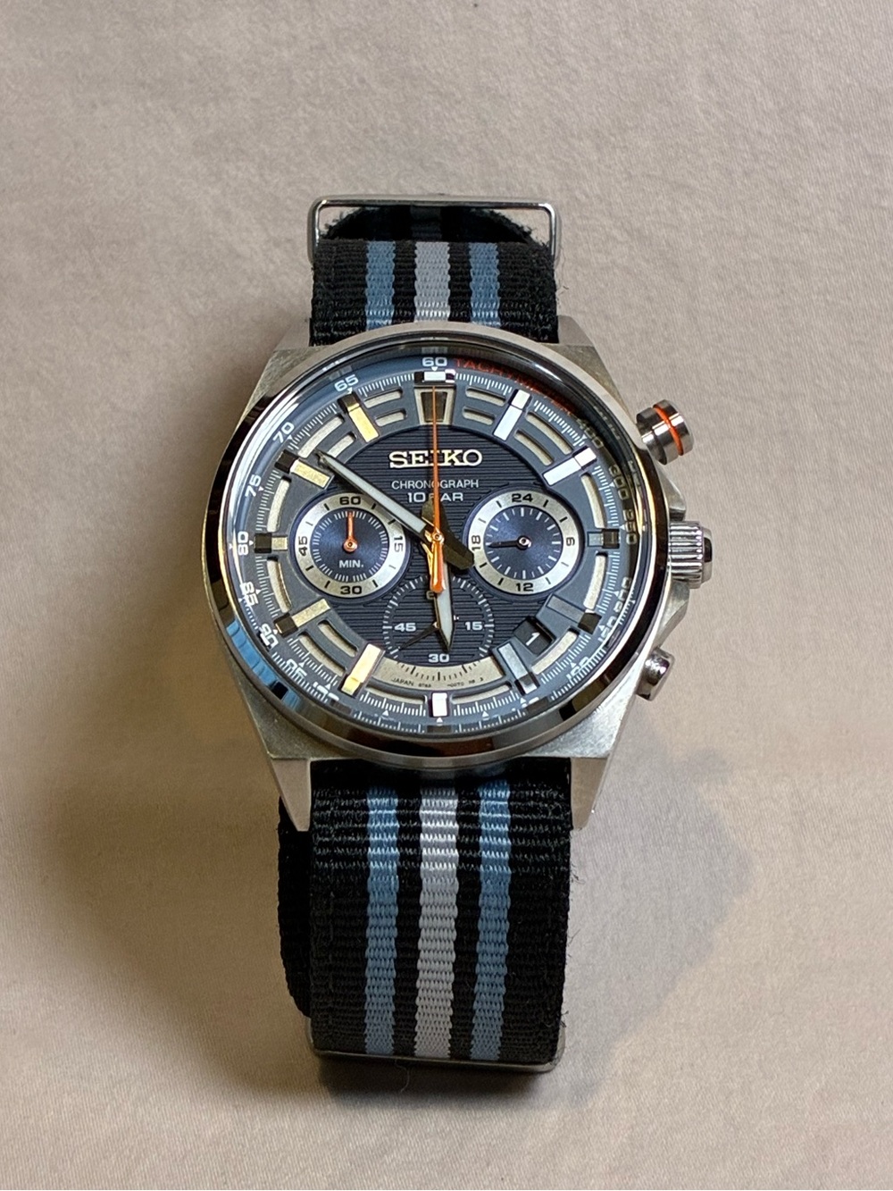 SEIKO SSB409 Essentials Men’s Watch with Nylon Strap